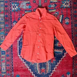 ARTS & SCIENCE Orange Cotton Button-Up Shirt -  2 S - Japan Quiet Luxury